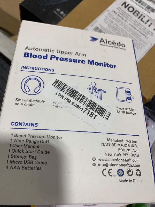Photo 1 of Alcedo Blood Pressure Monitor for Home Use, Automatic Digital BP Machine with Large Cuff for Upper Arm (Black Backlit Screen)