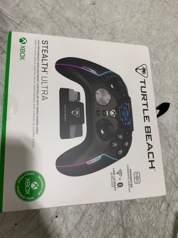 Photo 1 of Turtle Beach Stealth Ultra High-Performance Wireless Gaming Controller Licensed for Xbox Series X|S, Xbox One, Windows PC, Android - LED Dashboard, Dock, RGB Lighting, 30-Hr Battery, Bluetooth, Black
