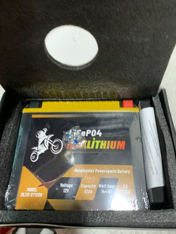 Photo 1 of YTX20L-BS/YTX20-BS 12V 12Ah 720A Lithium Powersports Battery with Smart BMS, YTX20H-BS/YTX20HL-BS, Compatible ATV, UTV, Scooter, Snowmobile, 4 Wheeler, Lawn Mower, and Generator Battery, motorboat