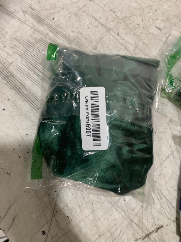 Photo 1 of Satin Silk Hair Bonnet for Sleeping - Large Bonnets With Tie Band, Adjustable Straps, Night Sleep Cap for Women With Curly Braid Hair - Hunter Green