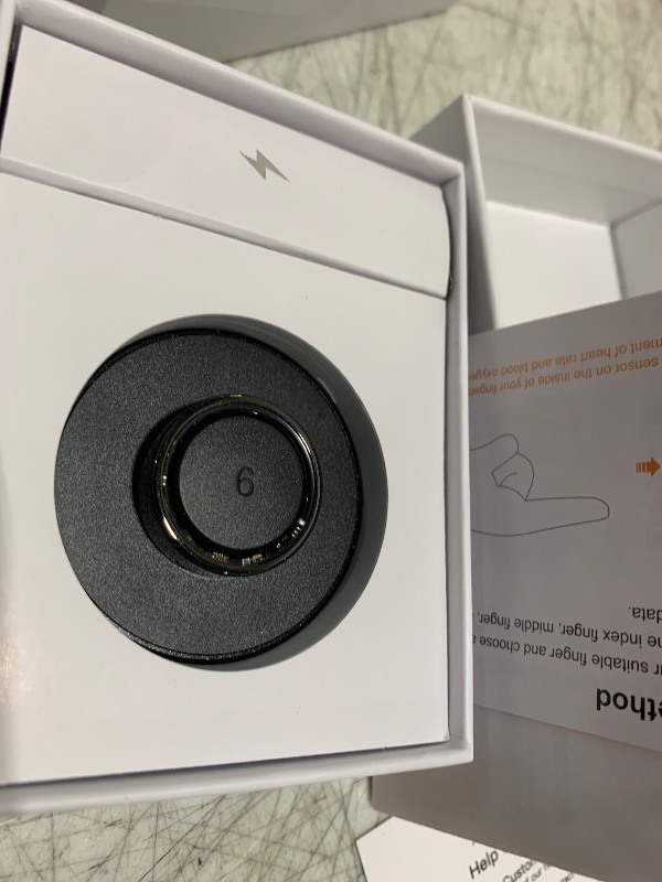 Photo 1 of Smart Ring with Display Screen Health Tracker and Touch Button, Bluetooth Connection Ring Health Monitor Tracks Heart Rate/Blood Oxygen/Sleep/Sports Activities, IP68 Waterproof (Black, 9#)