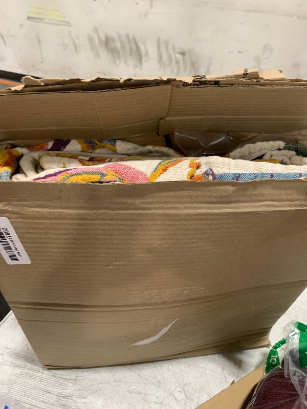 Photo 1 of 100% Cotton Throw Blanket for Bed Couch Summer 98''x 98'' Super Soft Muslin Blankets Warm Boho Quilt Lightweight Farmhouse Decorative Bed Blankets