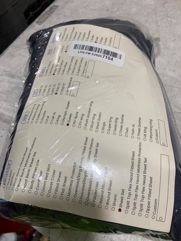 Photo 1 of Waterbed Sheet-Set Queen 4 Piece Attached with Fitted Sheet Cool Breathable and Ultra Soft Rich 100% Egyptian Cotton 10 Inch Deep Pocket (Navy Blue Solid, Queen)