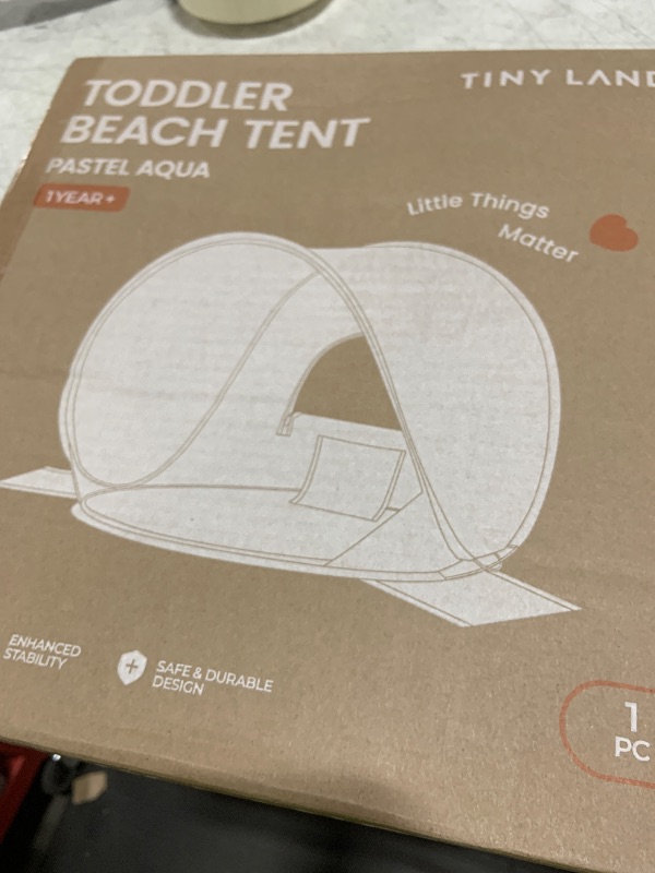 Photo 1 of Tiny Land Baby Beach Tent – Pop Up Baby Tent with UV Protection, Portable Baby Beach Essentials, 35"x28"x32" Sun Shelter for Infants, Baby Outdoor Use (Green)