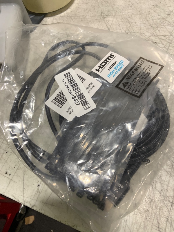 Photo 1 of 4K HDMI Cable 8 Feet (3 Pack), Ultra HD HDMI 2.0 Cable, Nylon Braided & Gold-Plated Connectors, 4K @ 60Hz, 2K,1080P, HDCP 2.2, ARC, Bulk HDMI Cables for Laptop, Monitors, HDTV, PS5, Xbox One & More