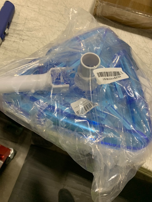 Photo 1 of Uoark Pool Vacuum Head Bottom Brush, Triangular Weighted Transparent Swimming Pool Vacuum with Swivel Hose Connection and EZ Clip Handle,Bottom Brush.