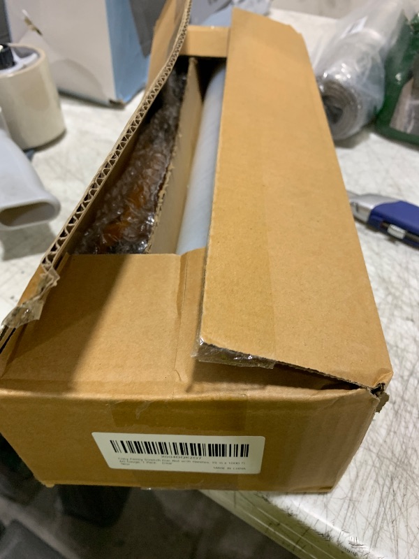 Photo 1 of Cosy Family Plastic Wrap Stretch Film Roll - 1000ft 60 Gauge Industrial Strength 15 inch Wide Clear Plastic Wrap Roll with Handles for Pallet Wrapping Shipping Moving - Clear, Pack of 1