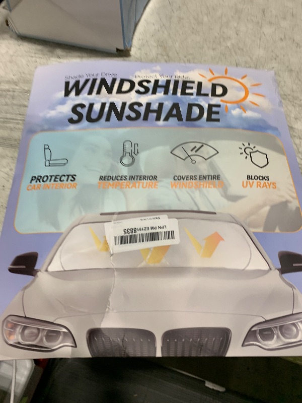 Photo 1 of Custom Fit Sunshade for Elantra Windshield Sun Shade for 2021-2024 2025 2026 Hyundai Elantra Accessories Heat Insulation and Cooling Front Window Cover for Windshield for Elantra Interior Protection