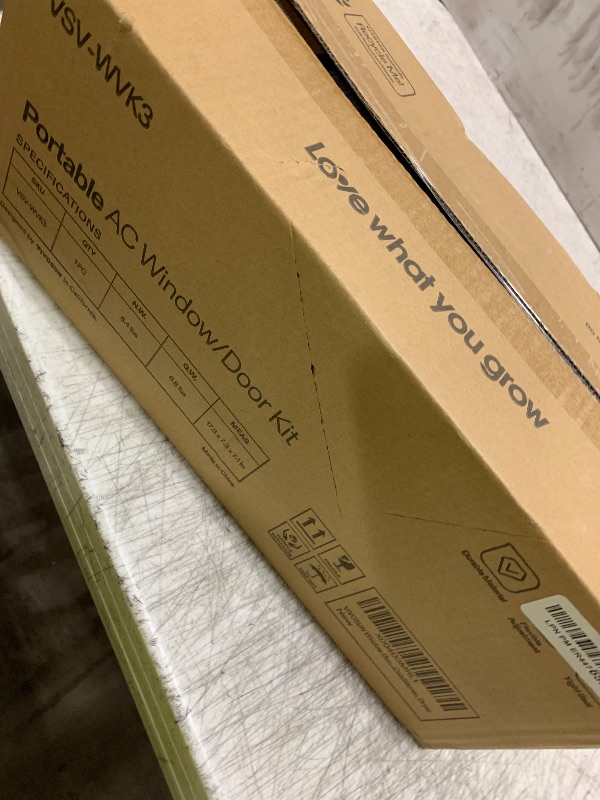 Photo 1 of VIVOSUN Portable AC Sliding Door Vent Kit, 16.9"/21.2"-88.6" Length Adjustable, Fits 5.1" & 5.9" Exhaust Hose for Sliding Doors or Windows, 5.9” Exhaust Hose Included