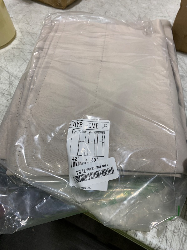 Photo 1 of RYB HOME Blackout Curtains for Living Room, Privacy Thermal Insulating Window Treatment Drapes for Bedroom Dining Home Office Basement, W 42 x L 80 inches, Natural, 2 Panels