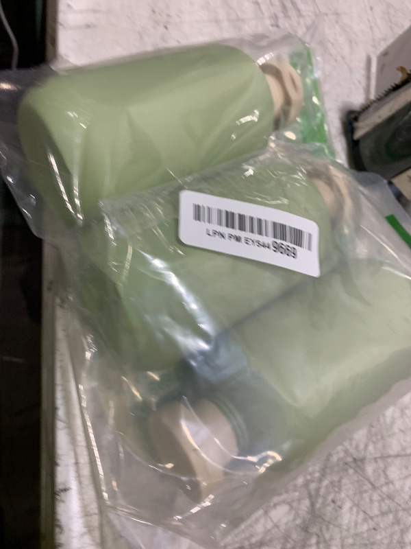 Photo 1 of ASEVAT 10oz 4Pcs Green Plastic Refillable Travel Shampoo and Conditioner Bottles Plastic Refillable Travel Shampoo Bottles with Flip Cap Shampoo and Conditioner Dispenser