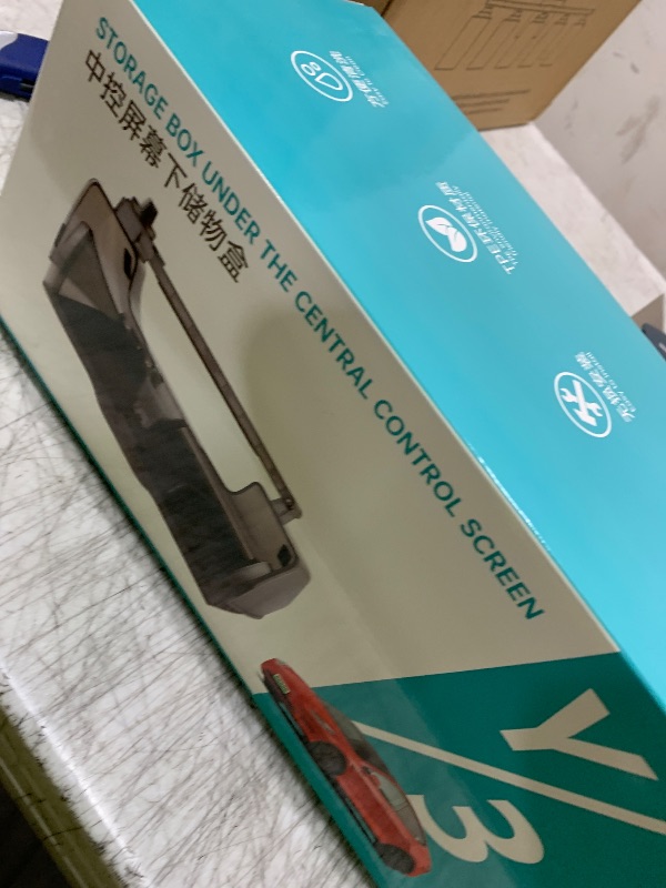 Photo 1 of Heryvii Hidable Under Screen Storage for Tesla Model 3 Model Y 2016-2025, Upgrade Damping Slides and Press Switch Design, Open and Close Center Console Organizer Tray with Anti-Slip Pad