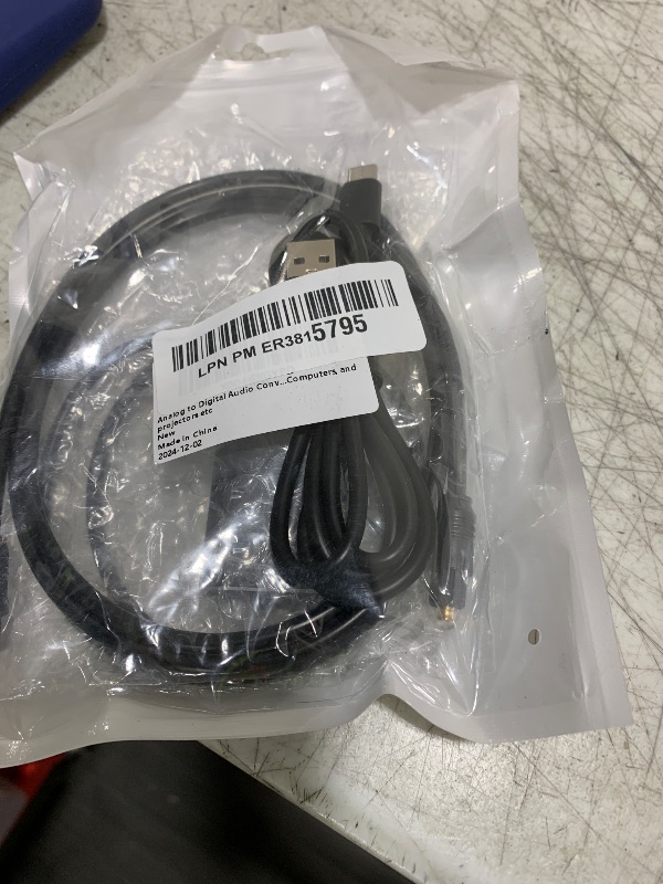Photo 1 of Analog to Digital Audio Converter 3.5mm to Optical Adapter Cable AUX Input Toslink Optical Output 3.5mm to SPDIF Adapter for Gaming Consoles, Computers and projectors etc 