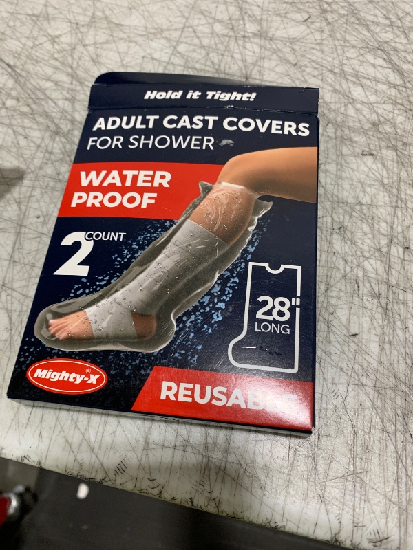 Photo 1 of 100% Waterproof Cast Covers for Shower Leg - Tight Seal - Reusable Adult 2pk Half Leg Cast Protectors - Knee, Ankle, Foot