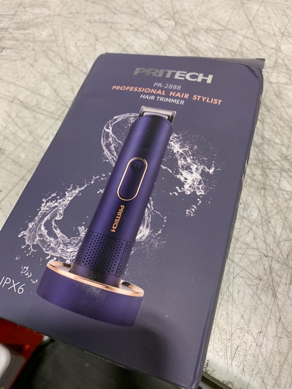 Photo 1 of PRITECH Beard Trimmer for Men, Waterproof Electric Razor, Rechargeable Men's Electric Shaver with USB Charging, Wet & Dry Use & Nick-Free Design, Balls & Sensitive Skin Safe(Night Blue)