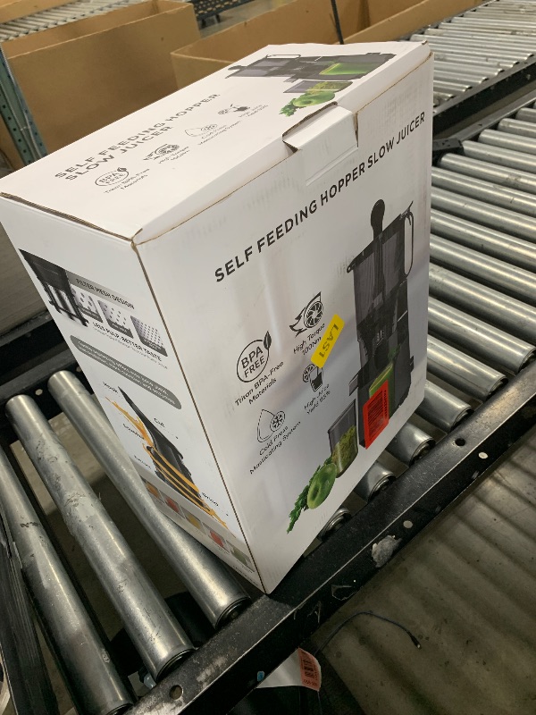 Photo 1 of Cold Press Juicer, 5.8" Extra Large Feed Chute Fit Whole Fruits & Vegetables, 350W Slow Masticating Juicer Machines, Easy to Clean, High Juice Yield?Grey? 