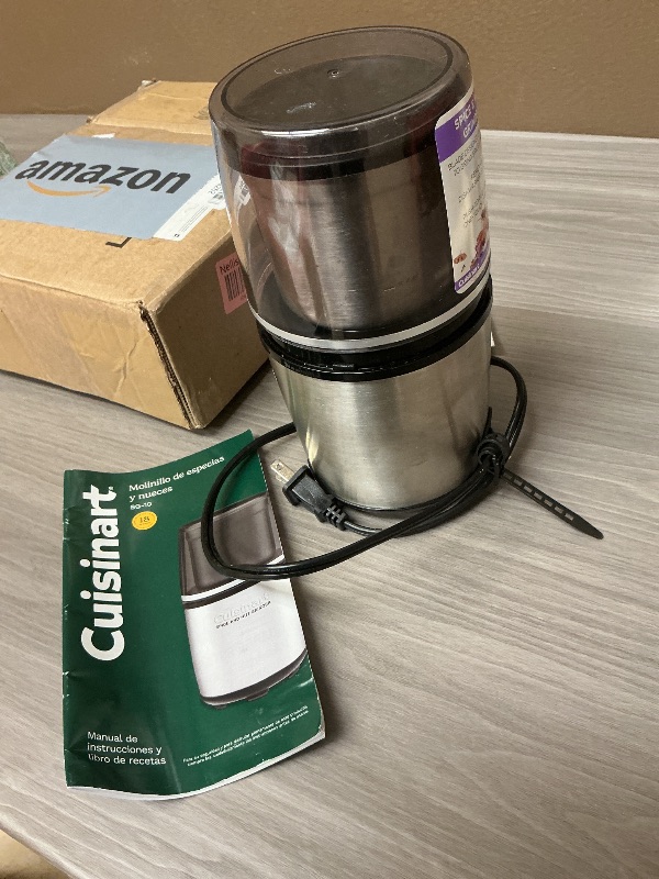 Photo 1 of Cuisinart SG-10 Electric Spice-and-Nut Grinder, Stainless/Black, Mini