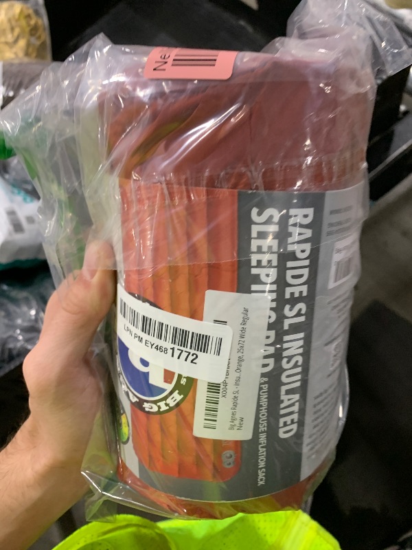 Photo 1 of Big Agnes Rapide SL - Insulated Sleeping Pad, Ultralight, All Season Compact Backpacking and Hiking, Pumphouse Sack Included, Orange, 25x72 Wide Regular