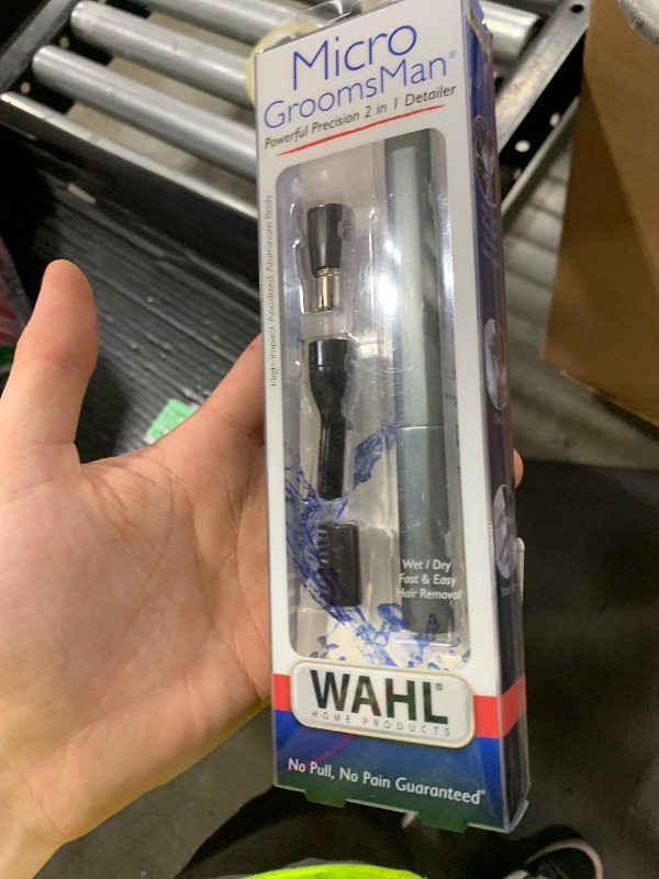 Photo 1 of Wahl Micro Groomsman Battery Personal Trimmer for Hygienic Grooming with Rinseable, Interchangeable Heads for Eyebrows, Neckline, Nose, Ears, & Other Detailing - 05640-600