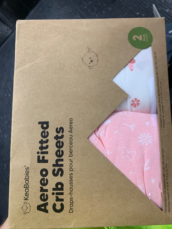 Photo 1 of KeaBabies 2-Pack Fitted Crib Sheets for Boys, Girls, Baby - Soft Bamboo Viscose Cotton, 52x28 Standard Crib Mattress Sheets, Toddler Bed Mattress Cover, Gender Neutral,Breathable,Durable (Butterflies)