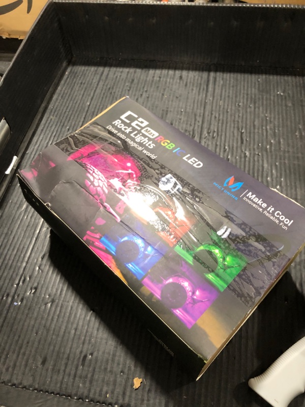 Photo 1 of MICTUNING C2 MAX RGB+IC LED Rock Light with White Housing - 16 Pods Chasing Color Underglow Lights Kit, Dynamic Lighting Modes, APP Control, IP68 Waterproof, DIY Effect, Up to 24pods Extensible