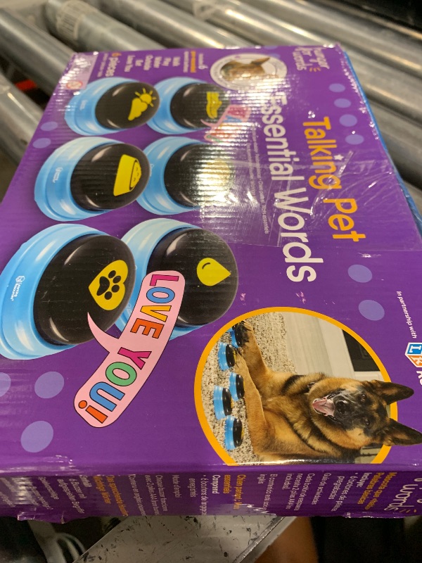 Photo 1 of Hunger For Words Talking Pet Essential Words - 6 Piece Set Pre-Recorded Speech Buttons for Dogs, Dog Buttons for Communication