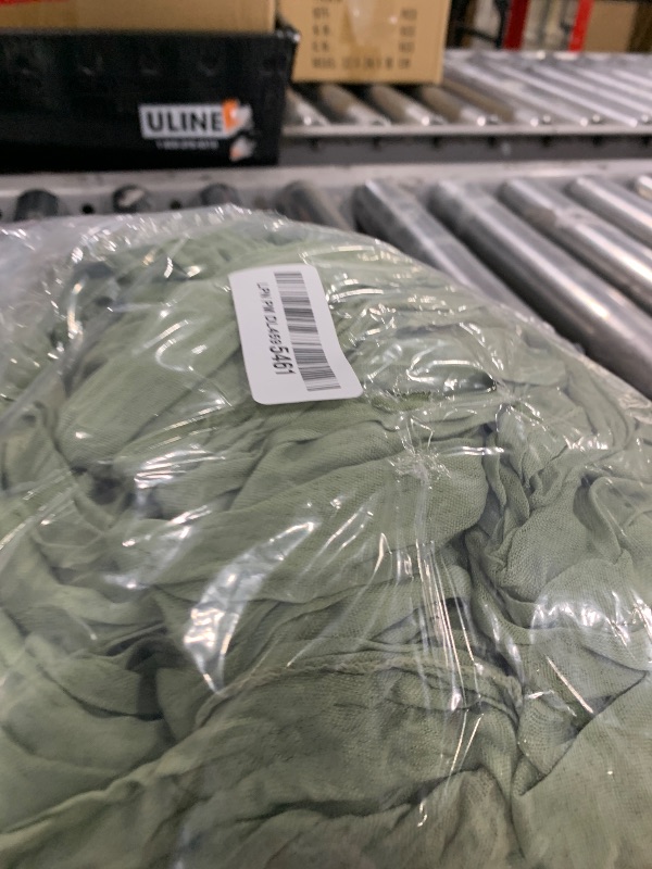 Photo 1 of Pusunas 2 Pack Cheesecloth Table Runner 10Ft Gauze Table Runners Sage Green Cheese Cloths Table Runner for Wedding Baby Bridal Shower Decorations Birthday Party Disposable Table Skirts