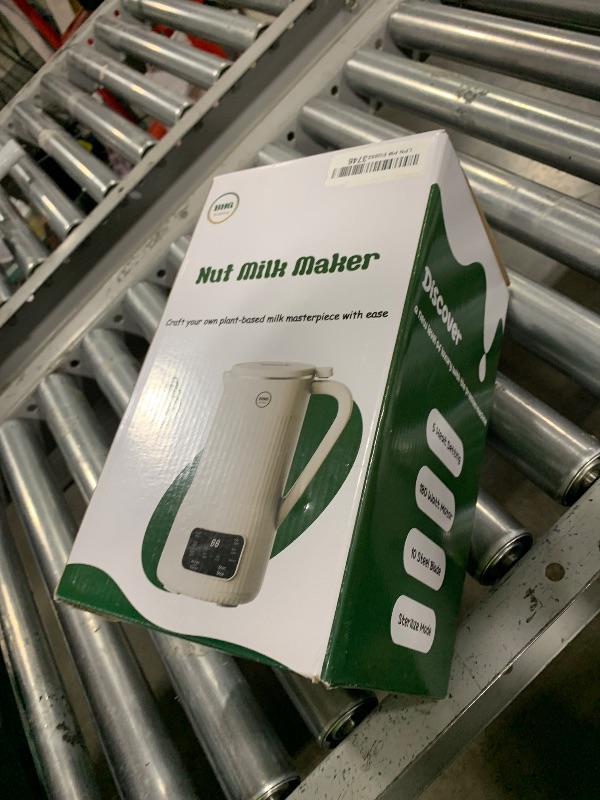 Photo 1 of Upgraded 20OZ Nut Milk Maker Machine - Multi-Functional Automatic Almond with 10 Blades, Plant-Based, Oat, Soy, and Dairy Free Beverages 12 Hours Timer/Auto-clean/Room Temp/Keep Warm/Boil, White