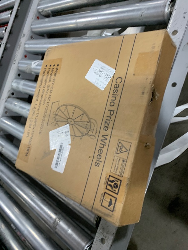 Photo 1 of 12 Inch 10 Slots Prize Wheel Spinner with Stand, Spinning Wheel for Prizes with Dry Erase Marker & Eraser, Portable Spin Wheel of Fortune Game Roulette Wheel for Home Parties, Carnival, Trade Show