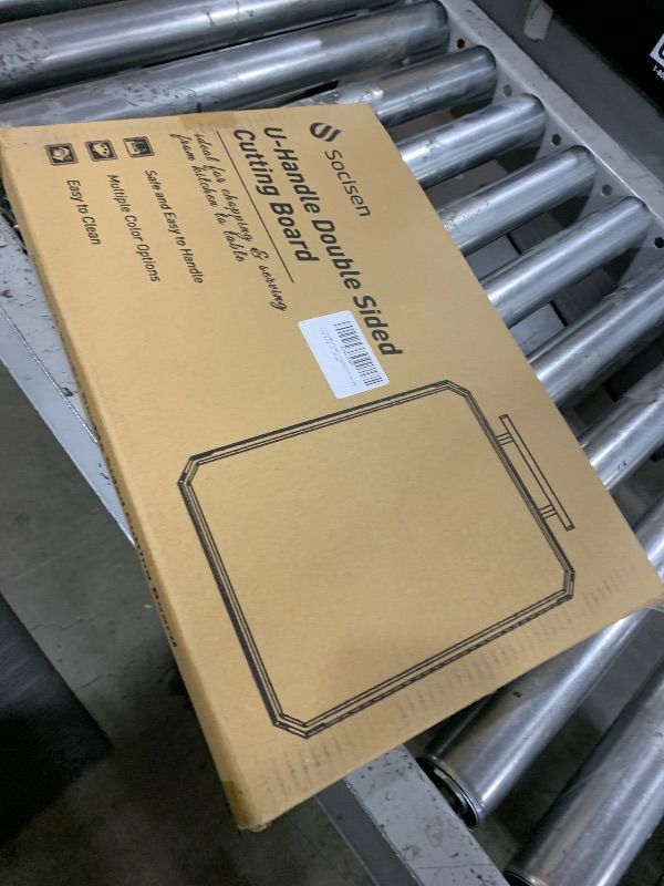 Photo 1 of Socisen Stainless Steel Cutting Board, Non Toxic Cutting Board for Kitchen, Double Sided Chopping board Stainless Steel/Wheat Straw PP Large Chopping Meat/Vegetables 16 * 11 Inch Easy to Clean