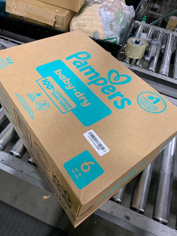 Photo 1 of Pampers Diapers - Baby Dry - Size 6, 144 Count, Absorbent Disposable Infant Diaper (Packaging May Vary)
