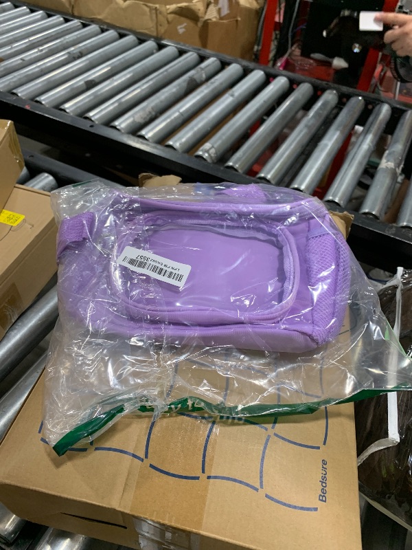 Photo 1 of Girls Bike Basket Front, Purple Bicycle Handlebars Basket Fit Most Kids Tricycle Balance Bikes Knee Scooter, Kids Bike Accessories Scooter Bag with Adjustable Shoulder Strap Gifts for Girls
