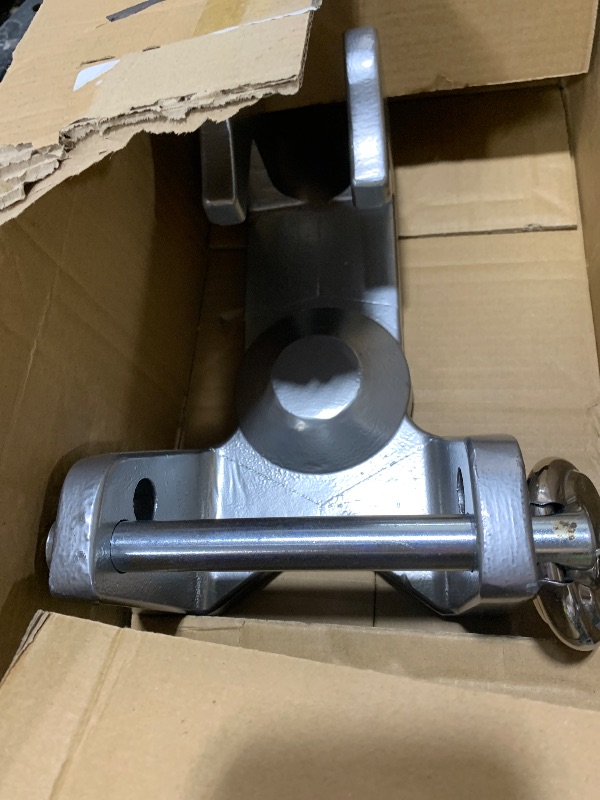 Photo 1 of Jauarta Gooseneck Trailer Lock Rust Resistant Adjustable 2 Pin TL?50 Trailer Hitch Locks with Combination Lock for 2 5/16 Inch Couplers (Silver)