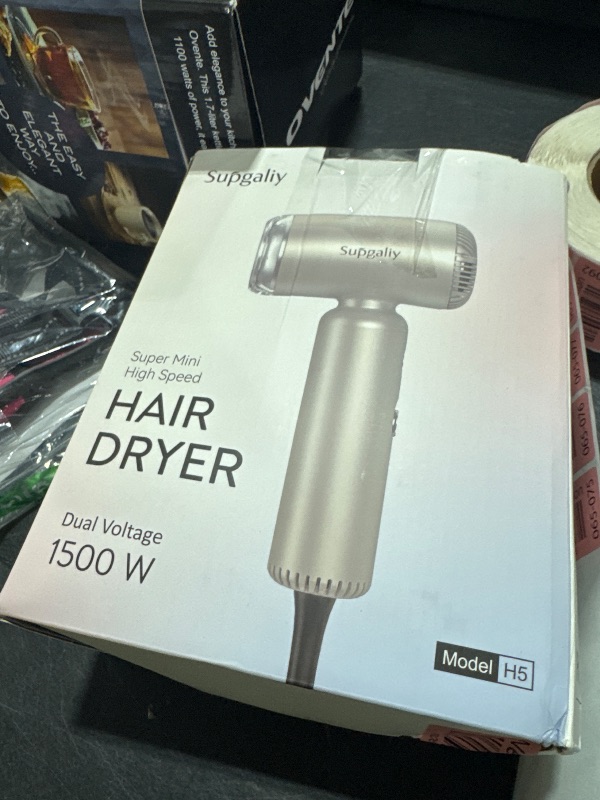 Photo 1 of SUPGALIY Dual Voltage Hair Dryer, High-Speed Ionic Blow Dryer for Fast Drying, Travel Compact Hair Blow Dryer with Magnetic Curly Diffuser for Home, Portable Hairdryer International 110-240V
