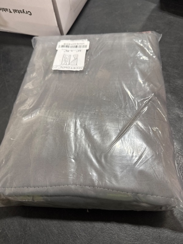 Photo 1 of NICETOWN Light Reducing Curtain Panels Window Draperies - (Grey Color) 52x84 inch, 2 Pieces, Insulating Room Darkening Drapes for Bedroom