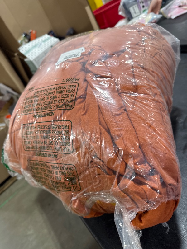 Photo 1 of CozyLux King Comforter Set with 7 Pieces Bed in a Bag - Burnt Orange All Season Bedding with Comforter, Pillow Shams, Flat Sheet, Fitted Sheet and Pillowcases