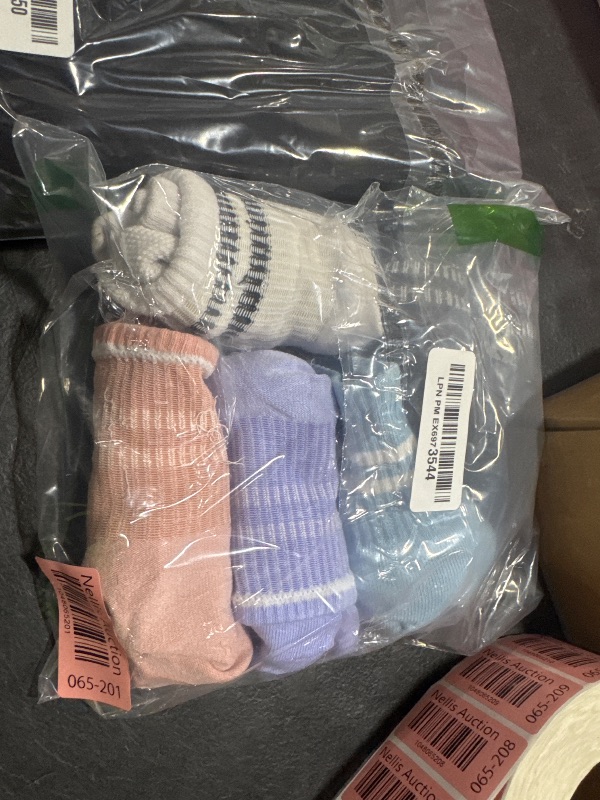 Photo 1 of Sintege 6 Pairs Pilates Socks with Grips for Women Non Slip Yoga Crew Socks for Barre Ballet Dance Barefoot Workout Hospital(Stylish Colors)