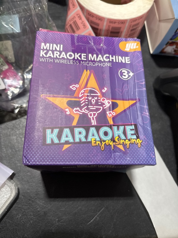 Photo 1 of YLL Mini Karaoke Machine with 2 Wireless Microphones, TOP Kids Gifts for Girls Ages 3, 4, 5, 6, 7, 8, 9,10,11,12 +Year Old, 4-12 Years Old Birthday Toy Gift for Girls Boys Party (Purple)