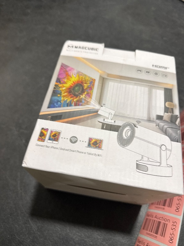 Photo 1 of Magcubic Mini Projector 4K support with WiFi 6 and Bluetooth 5.4, 5w Soundbase Speaker, Auto Vertical Keystone 180°Rotatable Portable Proyector for Home Bedroom Outdoor HY300Pro+