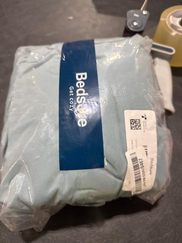 Photo 1 of Bedsure Mineral Blue Duvet Cover King Size - 3 Pieces Prewashed Cotton-Like Extra Soft Bedding Set, Includes 1 Duvet Cover 104x90 Inches with Zipper Closure & 2 Pillow Shams, Comforter Not Included