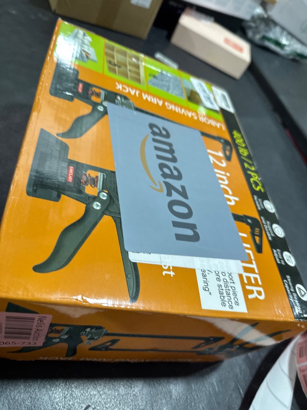 Photo 1 of Kamolary Hand Lifting Jack Tool, Labor Saving Arm, Hand Lifting Jack Tool for Level Adjusting, Furniture Lifter, Drywall Lifts, Precise Control Slow Descent, 12inch 400lb 2PCS