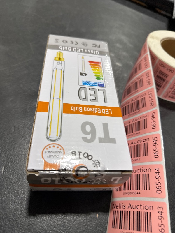 Photo 1 of E12 Led Long Bulb, 6W T6 Edison Light Bulbs Cool White 5000K,7.3 inch,750lm, 75W Candelabra Incandescent Bulbs Equivalent Vintage LED Filament Edison Candle Bulb with Decorative, 6Pack