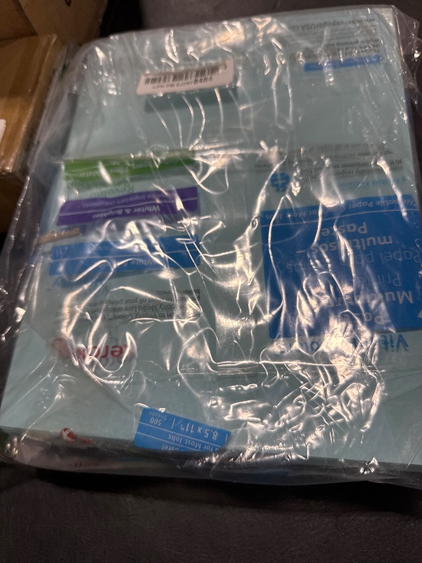 Photo 1 of Multipurpose Colored Copy Paper, 20 Lb., 8 1/2in. x 11in., Blue, Ream Of 500 Sheets