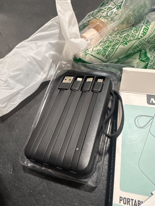 Photo 1 of Power Bank, 15000mAh Portable Charger with Built in Cable, 22.5W Fast Charging, 6 Outputs, Slim Travel Essential Battery Pack with LED Display, Compatible with iPhone 16/15/14/13, Samsung, iPad, etc