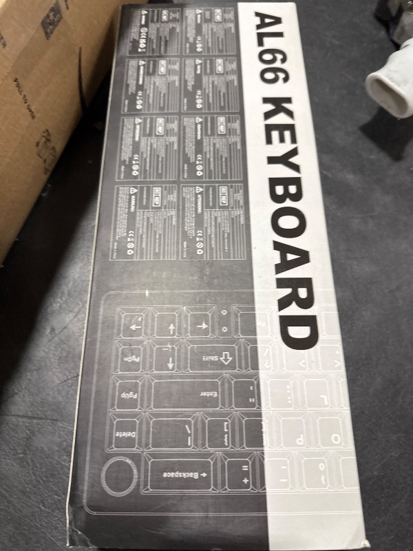 Photo 1 of YUNZII AL66 Wireless Mechanical Keyboard,Full Aluminum CNC,65% Knob Control,Bluetooth/2.4G/Wired,Hot Swappable Pre-lubed Switches,Gasket Mounted RGB for Win/Mac(Milk Switch, Silver)