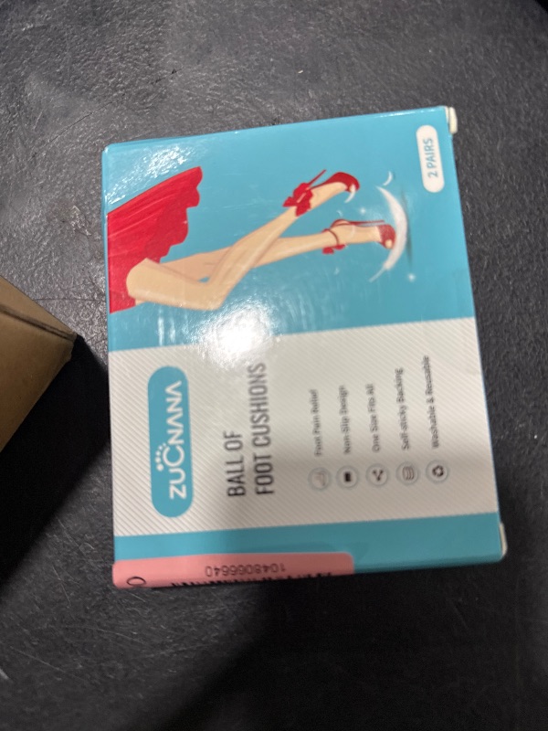 Photo 1 of ZUCNANA Ball of Foot Cushions (2 Pairs Gel Shoe Inserts), Heel Inserts for Women, Non Slip Heel Pads, Heel Cushions for Women Foot Pain Relief and Comfort, One Size Fits Any (Clear)