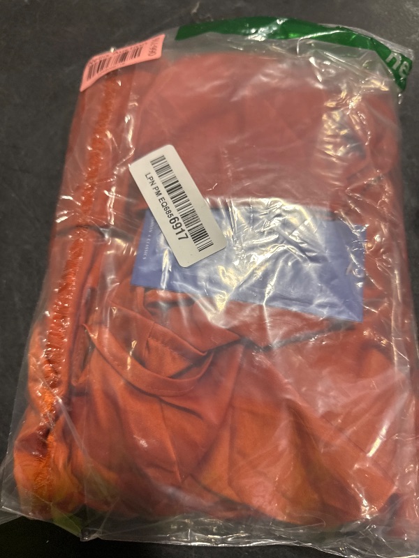 Photo 1 of Floerns Women's Plus Size Satin Spaghetti Strap Cowl Neck Wrap Party Cami Dress Burnt Orange 4XL