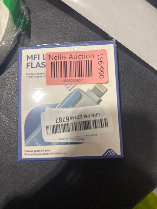 Photo 1 of MFi Certified 256GB Flash Drive for iPhone iPad, Photo Stick for External Memory Storage, Easily Back Up and Save Photos Videos, USB Memory Stick Thumb Drive for iPhone/iPad/Android/PC (Blue, 256GB)