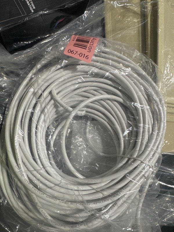 Photo 1 of Cat5e Ethernet Cable 75 FT, Long Cat 5e Internet Cable, White Snagless Patch Cord, Flexible, Network, LAN, PoE, Standard RJ45 Connector for PC, Server, Router, Modem, TV, PS5 - with 15 Cable Ties