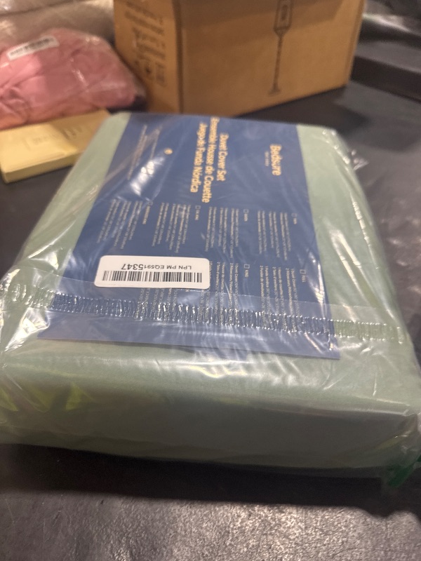 Photo 1 of Bedsure Sage Green Duvet Cover Full Size - 3 Pieces Prewashed Extra Soft Cotton-Like Bedding Set, Includes 1 Duvet Cover 80x90 Inches with Zipper Closure & 2 Pillow Shams, Comforter Not Included